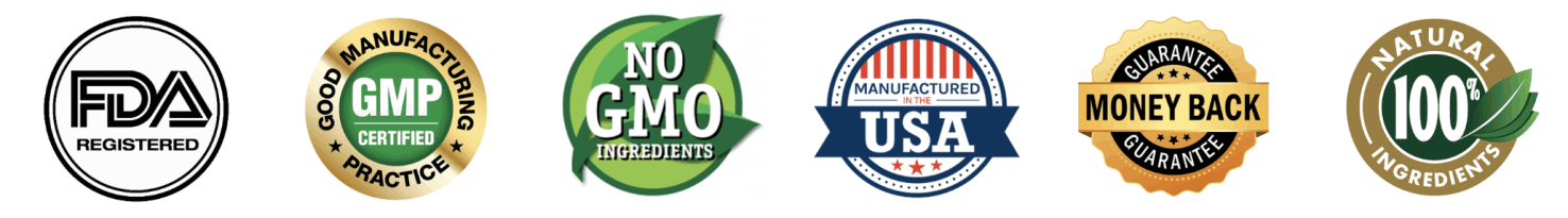 Cholibrium FDA registered GMP certified non-GMO trust badges